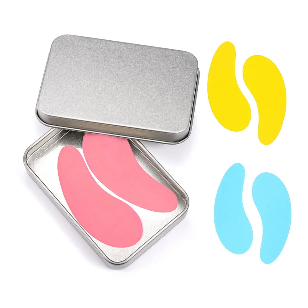 3 Pairs Reusable Silicone Eye Pads with box Stripe Lash Lift Eyelash Extension Hydrogel Patches Under Eye Gel Patch Makeup Tools - Check It