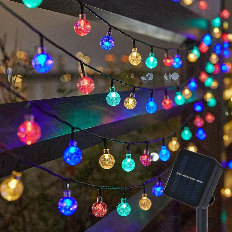 New Solar Crystal Globe LED String Lights - Check It