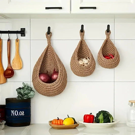 Macrame Baskets Boho Style Pack of 3 - Check It