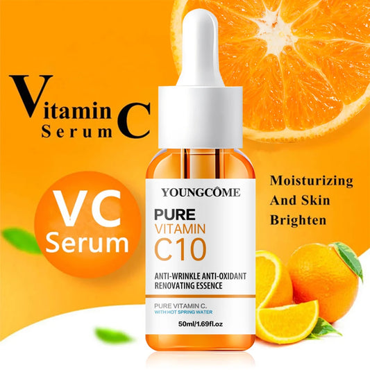 Vitamin C Facial Essence Hyaluronic Acid Dark Skin Brighten Serum Fade Fine Lines Moisturizing Repair Dull Serum Face Skin Care - Check It