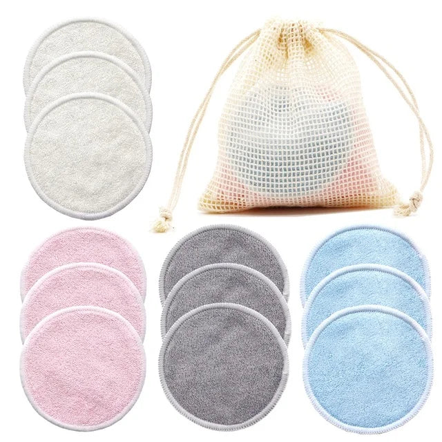 12 Pieces Washable Makeup Remover Pads for All Skin Types - Check It