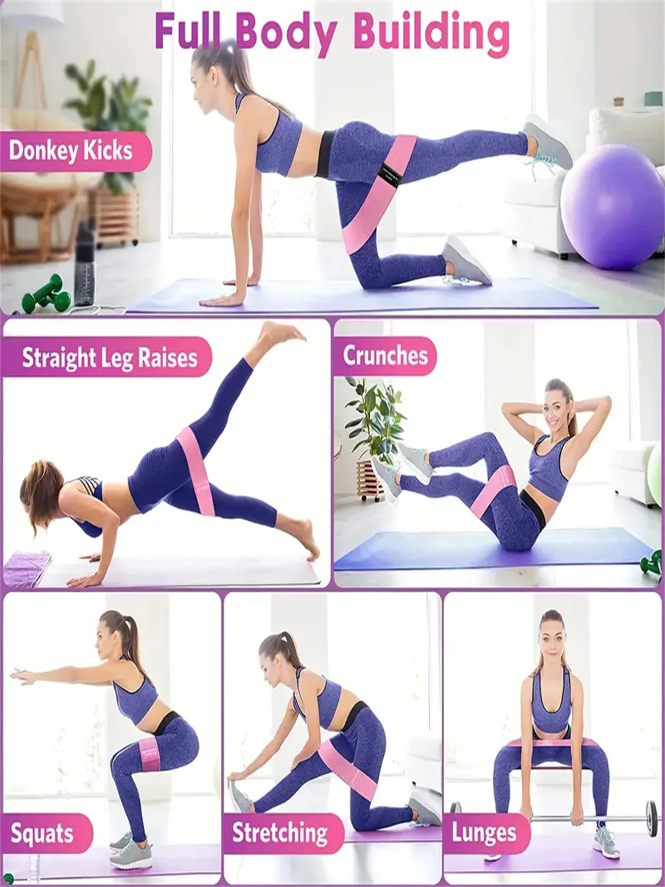 Pilates Yoga Elastic Resistance Bands - Check It
