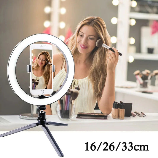 10 Inch LED Ring Light Photographic Selfie Ring Lighting with Phone Holder - Check It