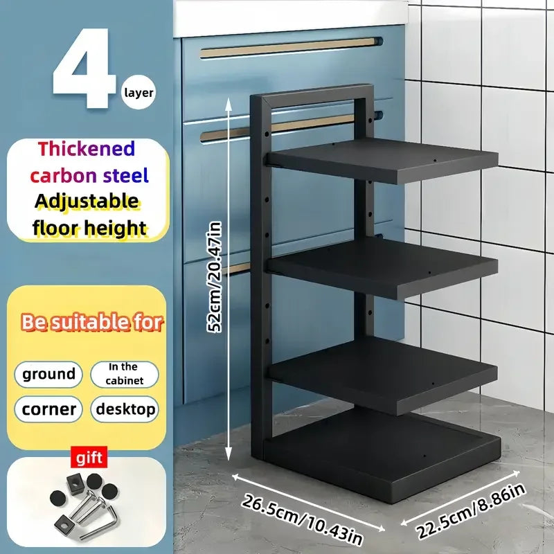 Adjustable Pot Rack Organiser- Kitchen Stainless Steel Pot Storage Rack - Check It