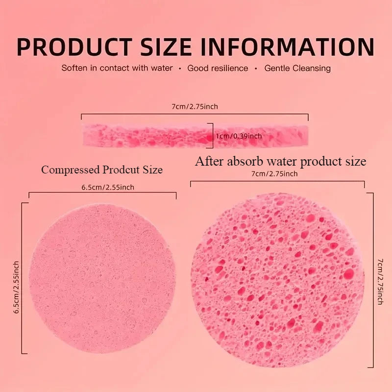 Compressed Facial Sponge Cosmetic Hydrotherapy Sponge Suitable for Daily Cleansing - Check It