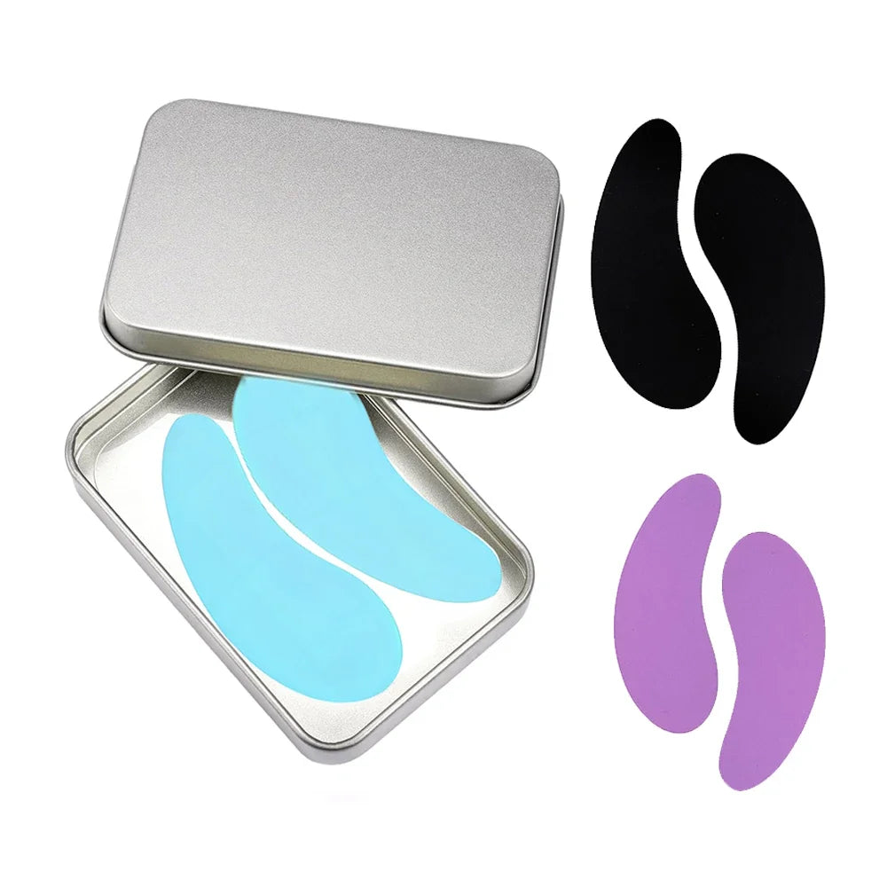 3 Pairs Reusable Silicone Eye Pads with box Stripe Lash Lift Eyelash Extension Hydrogel Patches Under Eye Gel Patch Makeup Tools - Check It