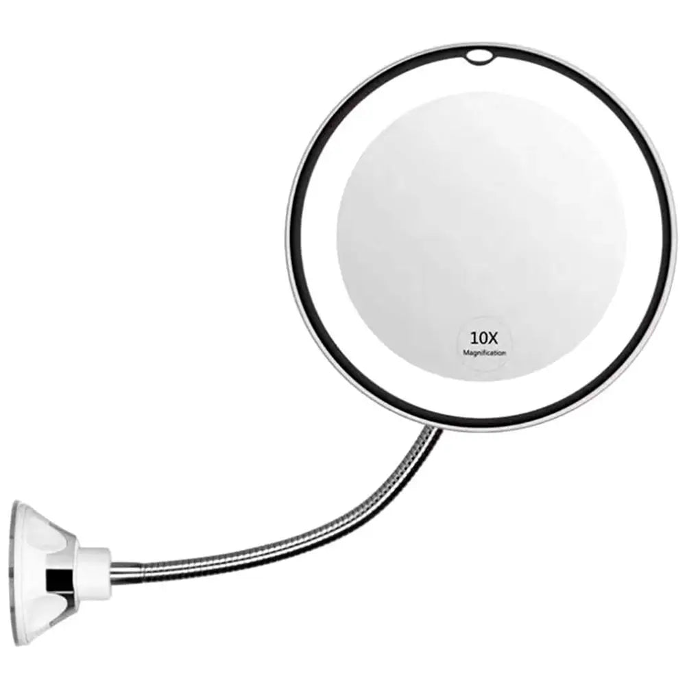 Flexible Gooseneck Makeup Mirror with LED Light - Check It