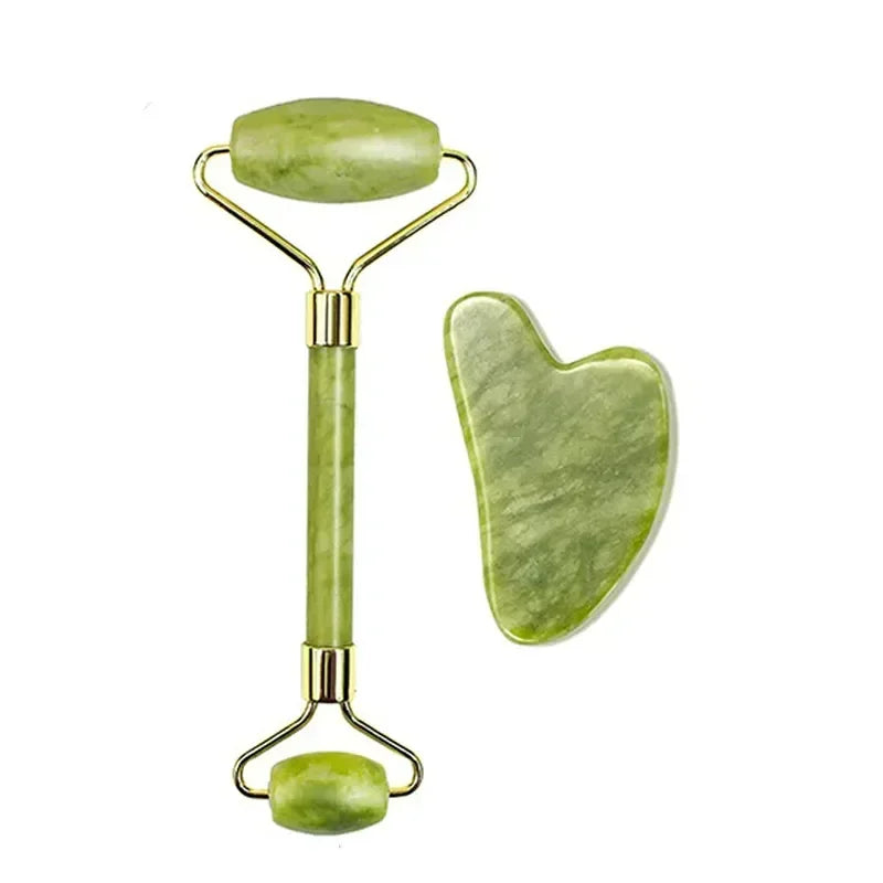 Natural Jade Roller Face Gua Sha, Natural Stone, Body Neck Massager, Acupoint, Eye Care Spa Massage Tools Massage Visage Lifting - Check It