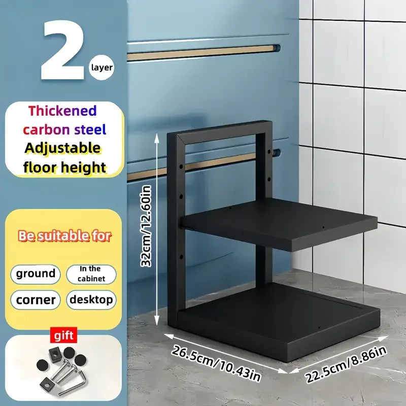 Adjustable Pot Rack Organiser- Kitchen Stainless Steel Pot Storage Rack - Check It