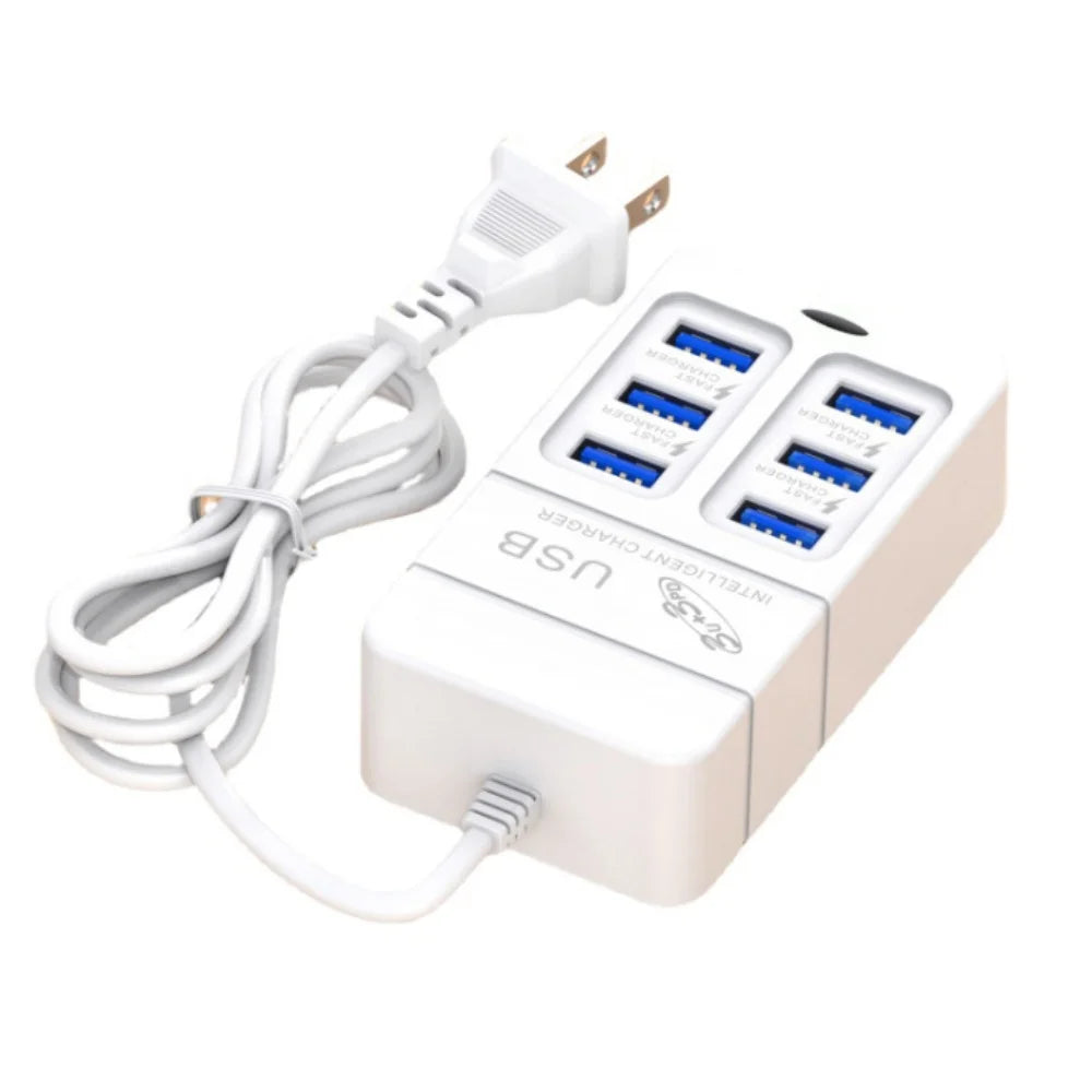35W 6 Ports USB C Charger PD Quick Charger Station USB Hub Adapter for iPhone Samsung Xiaomi Phone EU US Wall Plug Power Strip - Check It