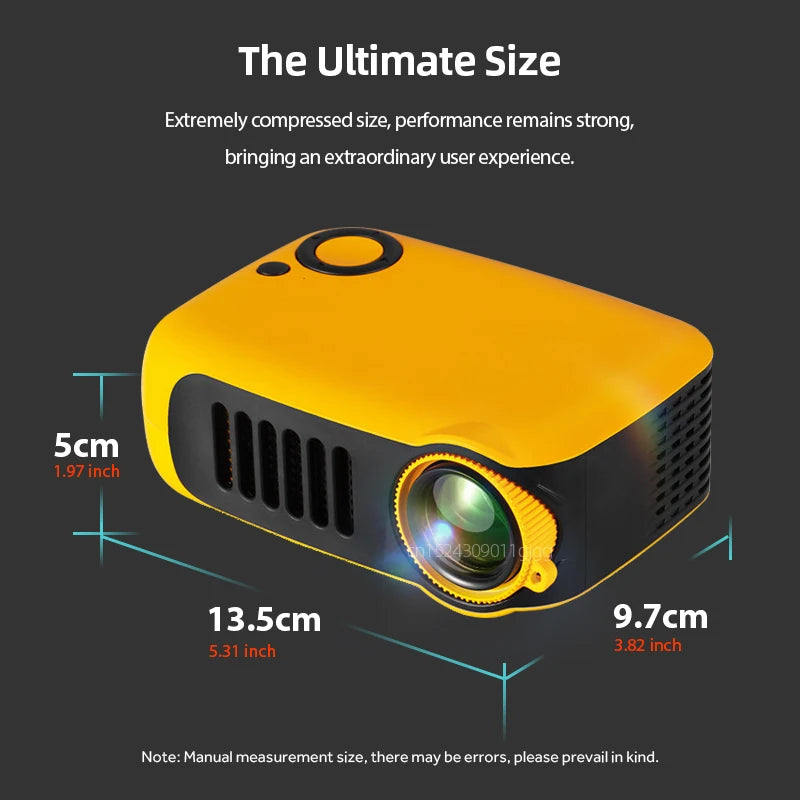 MINI Projector Portable 3D LED Video Projectors Home Cinema Theater Game Laser Beamer Smart TV BOX 1080P 4K Via HD Port A2000 - Check It