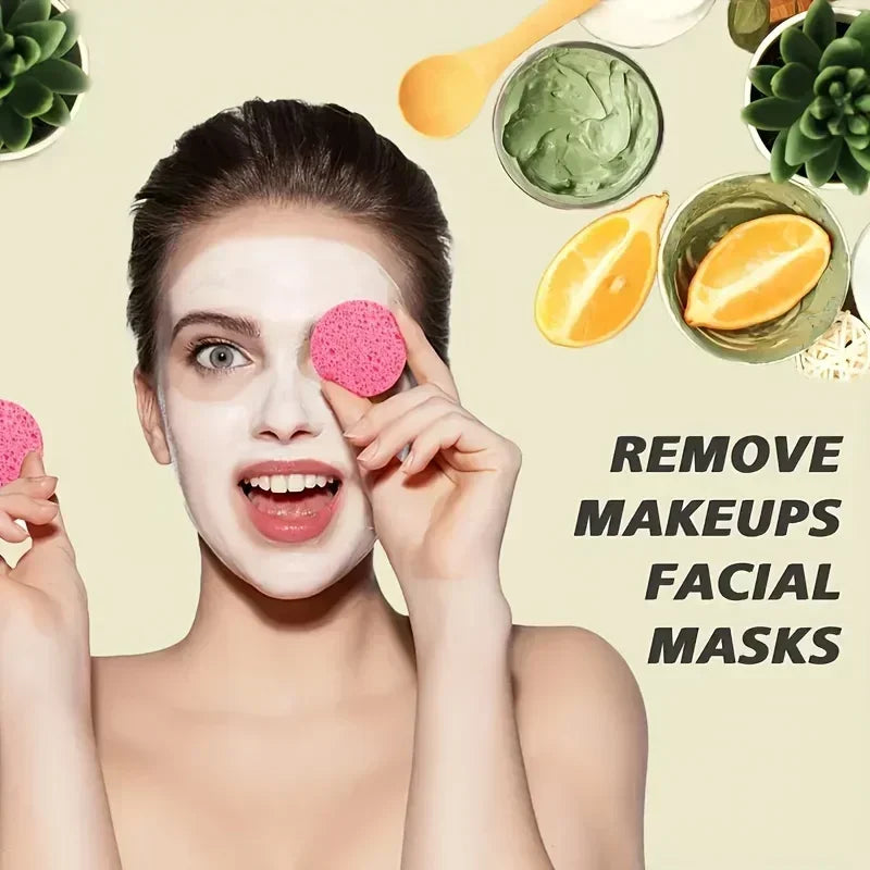 Compressed Facial Sponge Cosmetic Hydrotherapy Sponge Suitable for Daily Cleansing - Check It