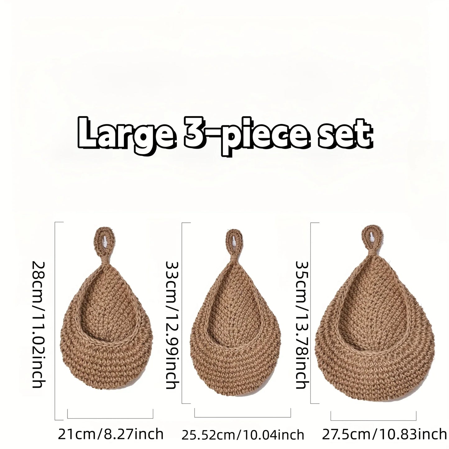 Macrame Baskets Boho Style Pack of 3 - Check It