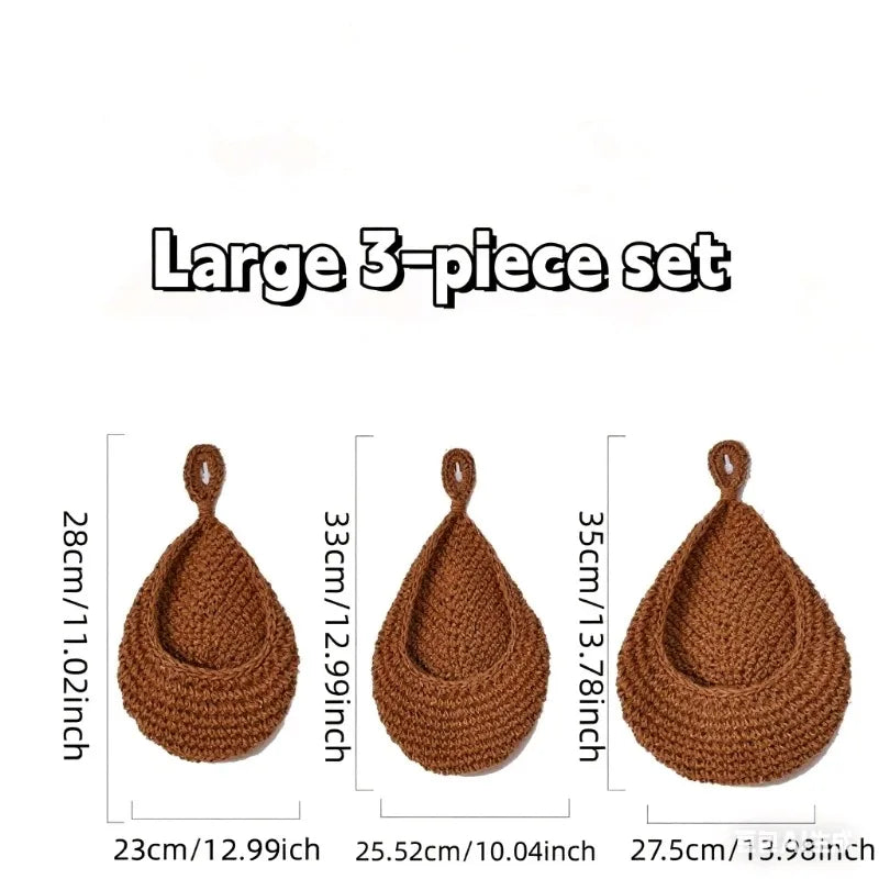 Macrame Baskets Boho Style Pack of 3 - Check It