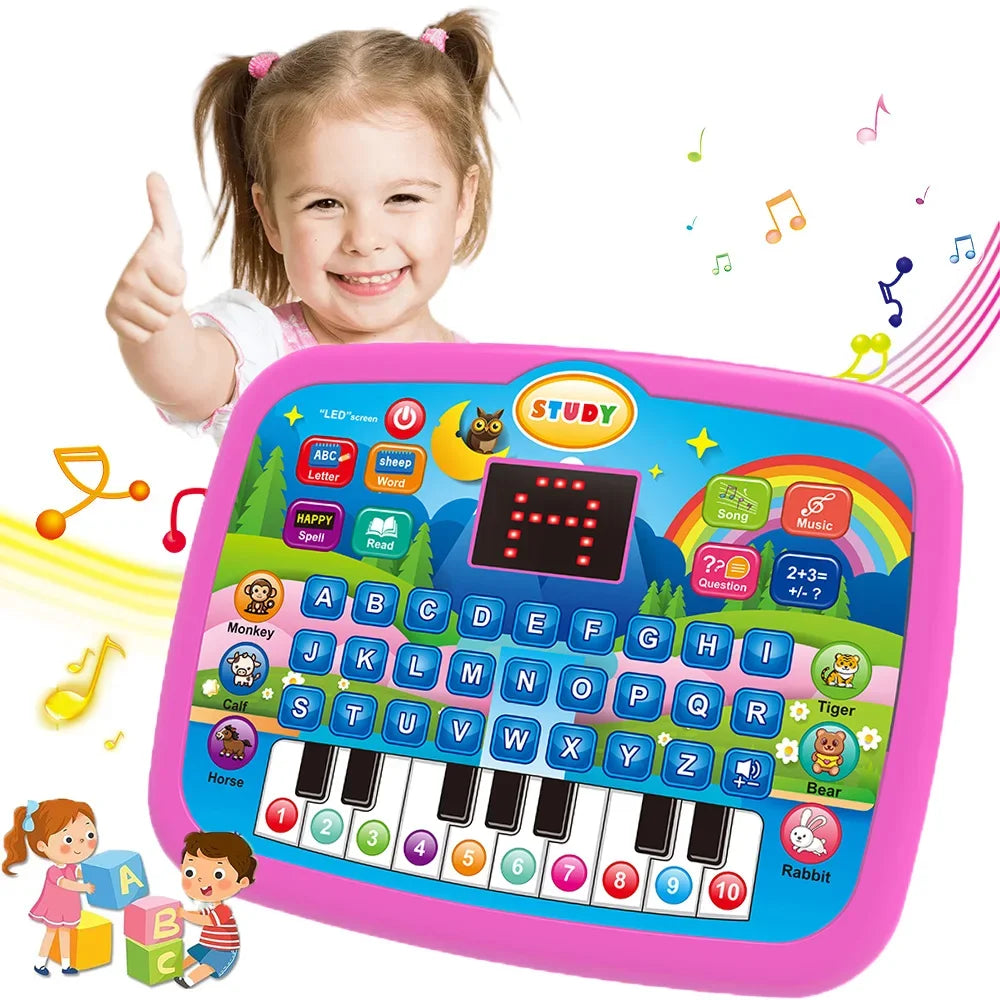 Kids’ Education Tablet Toy- Age 3+ Literacy Math Music Learning - Check It