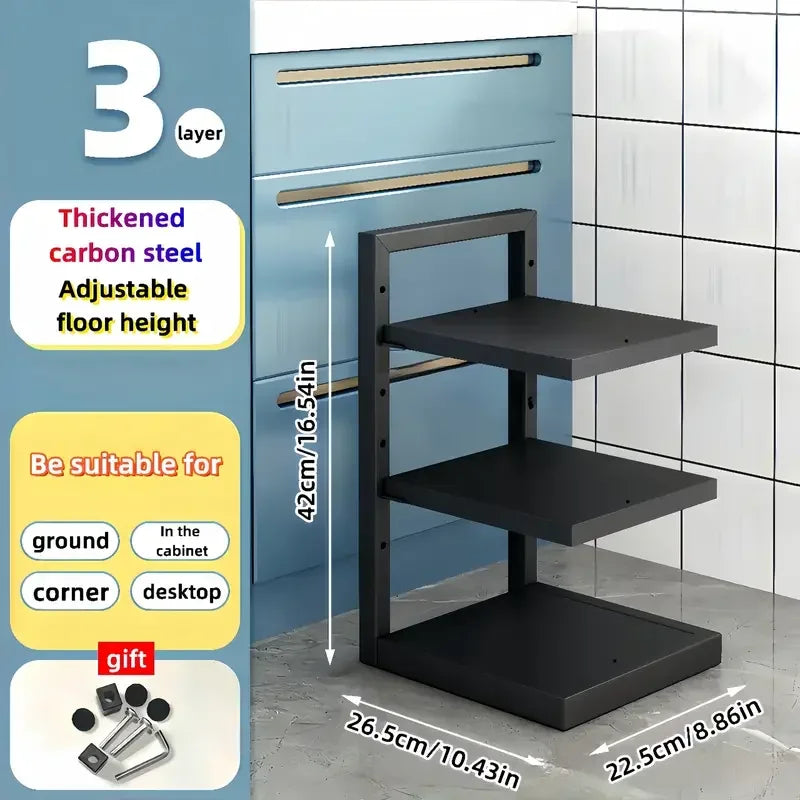 Adjustable Pot Rack Organiser- Kitchen Stainless Steel Pot Storage Rack - Check It