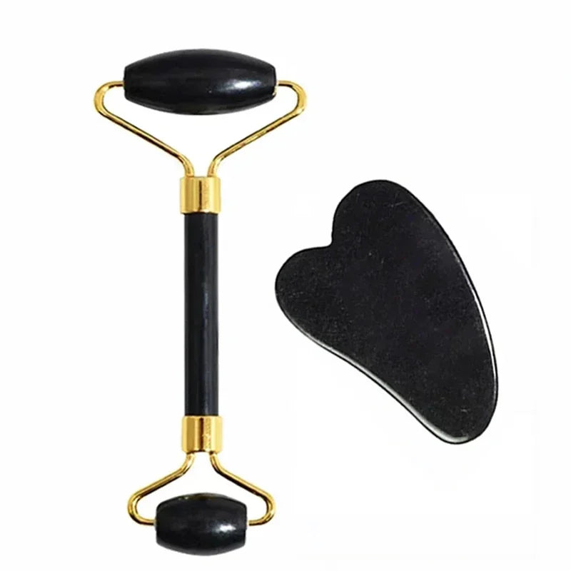 Natural Jade Roller Face Gua Sha, Natural Stone, Body Neck Massager, Acupoint, Eye Care Spa Massage Tools Massage Visage Lifting - Check It