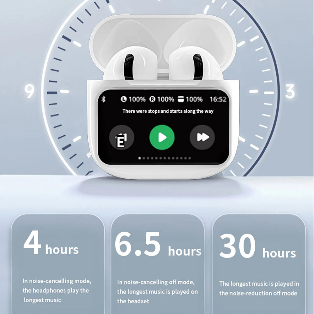 A11 Pro TWS Wireless Earbuds Touch Control LCD Screen Earphone with ENC Noise Cancelling Super Bass Premium Sound Long Battery - Check It