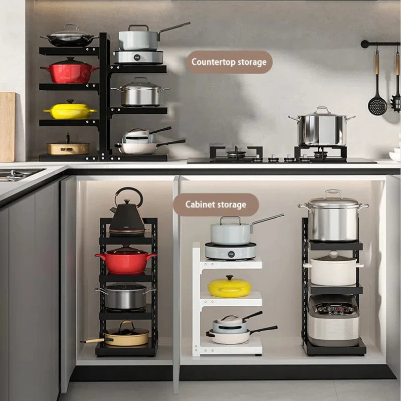 Multi-Layer Kitchen Pot Rack Adjustable Under Sink - Check It