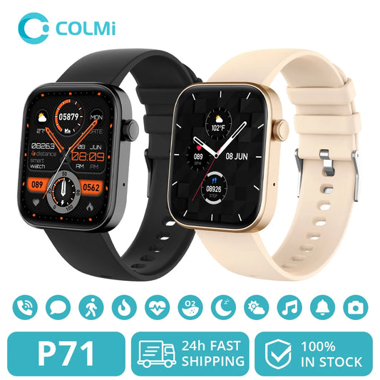 COLMI P71 Smartwatch for Men And Women with Voice Calling Health Monitoring IP68 Waterproof Smart Notifications Voice Assistant - Check It