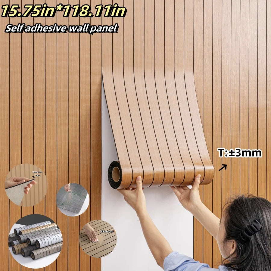 1 Roll Self-Adhesive Wall Panel Sxp Foam Stickers - Check It