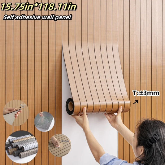 1 Roll Self-Adhesive Wall Panel Sxp Foam Stickers - Check It