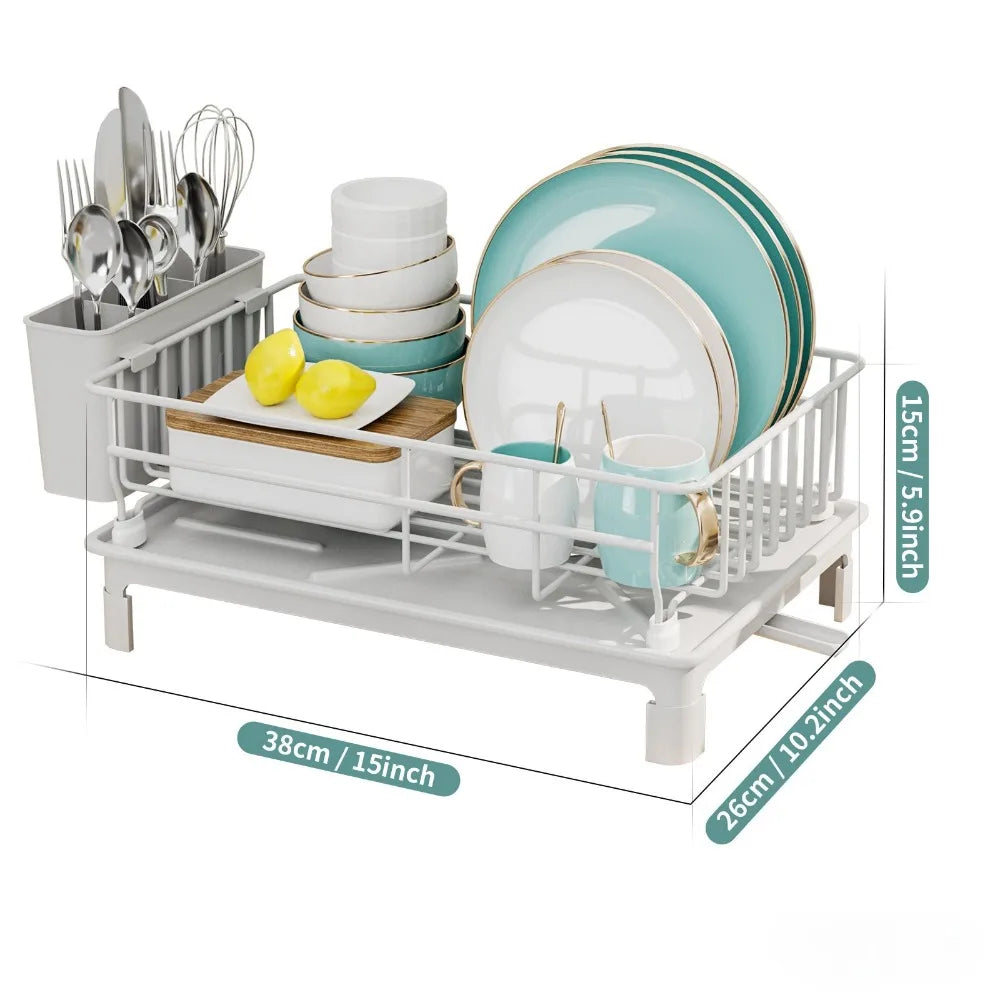Space Saving Dish Drying Rack- Kitchen Counter-top Organiser- Automatic Drying Plate Storage Shelf for Home - Check It