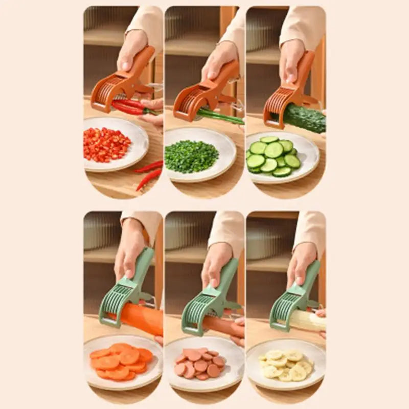 Salad Cutter Chopper Portable- Manual Fruit Slicer - Check It