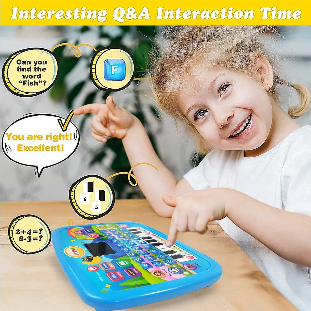 Kids’ Education Tablet Toy- Age 3+ Literacy Math Music Learning - Check It