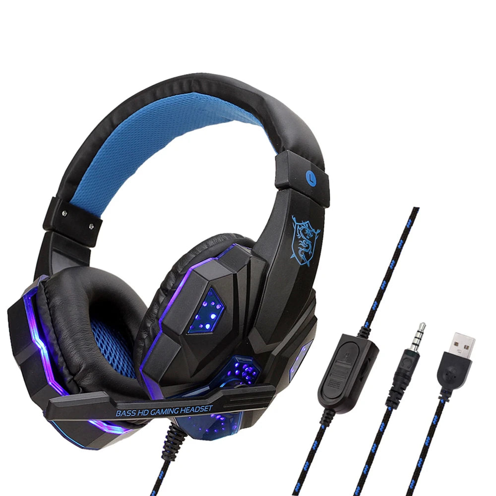 3.5MM Wired Gaming Headphones For PS4/PS5/Xbox/Smartphone/PC Headset Phone Laptop Earphone Helmet With Mic120° Adjustable - Check It