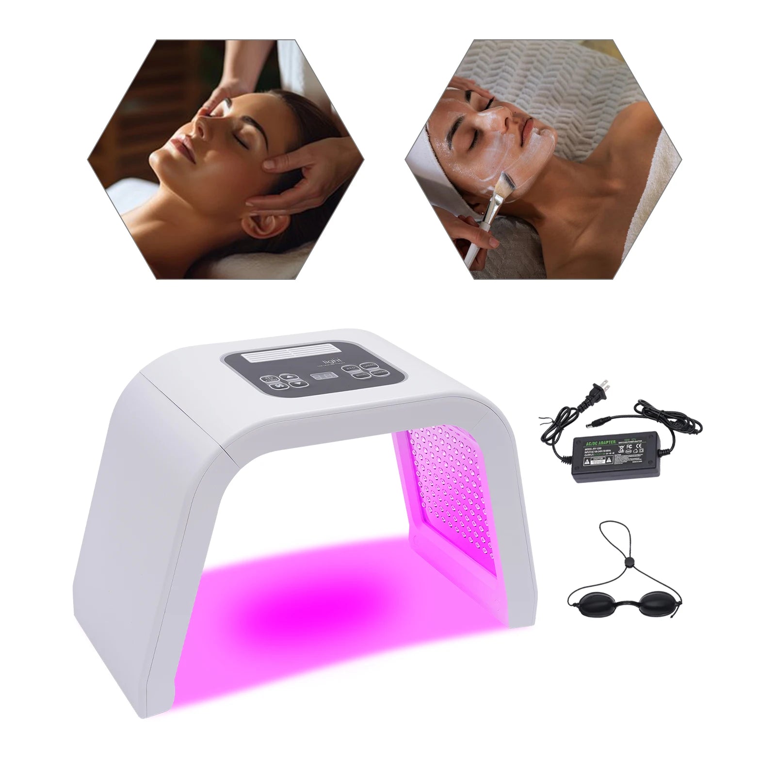 7 Color LED Light Therapy for Face, 7 in 1 Beauty Equipment for Skin Care at Home LED Mask Professional for SPA, AC100V-240V - Check It