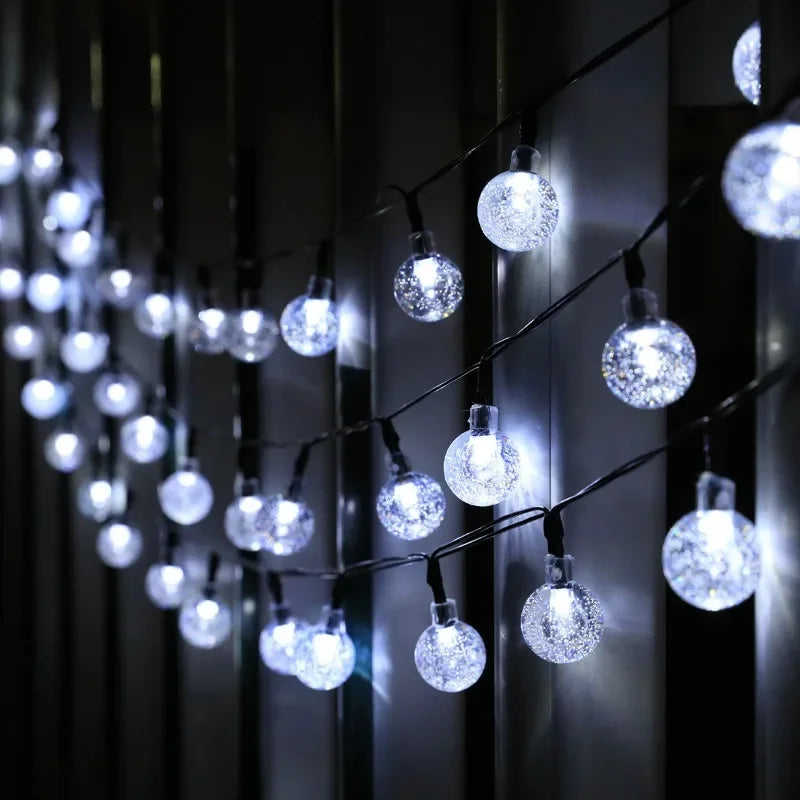 New Solar Crystal Globe LED String Lights - Check It