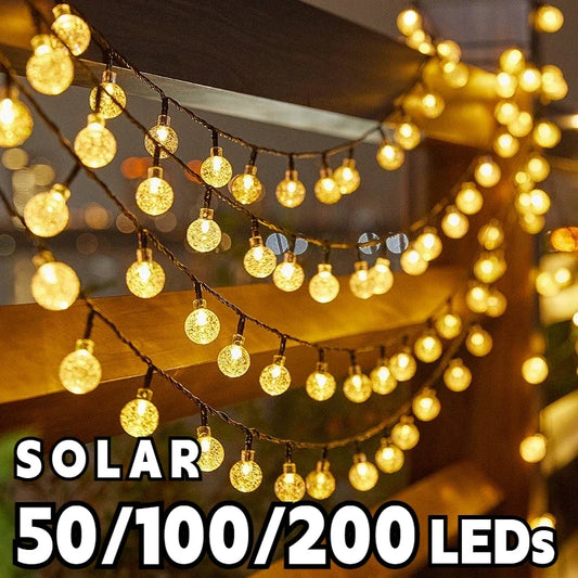 New Solar Crystal Globe LED String Lights - Check It