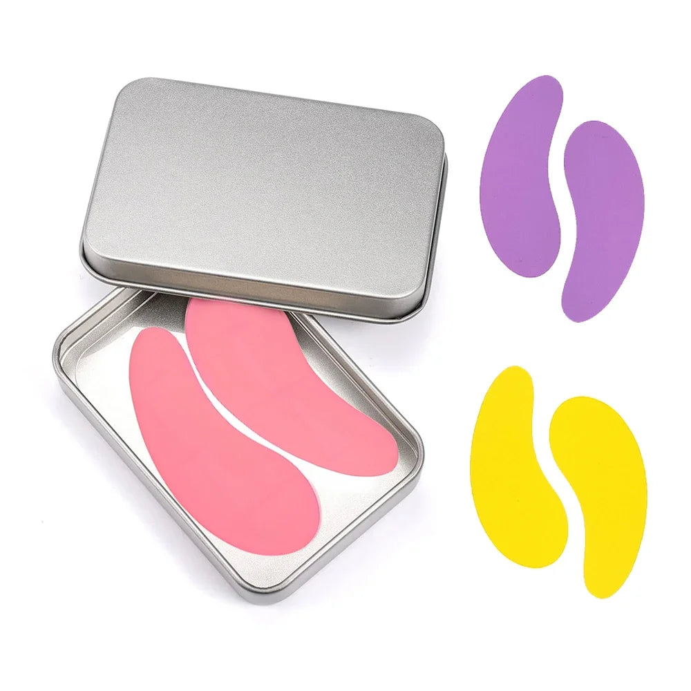 3 Pairs Reusable Silicone Eye Pads with box Stripe Lash Lift Eyelash Extension Hydrogel Patches Under Eye Gel Patch Makeup Tools - Check It