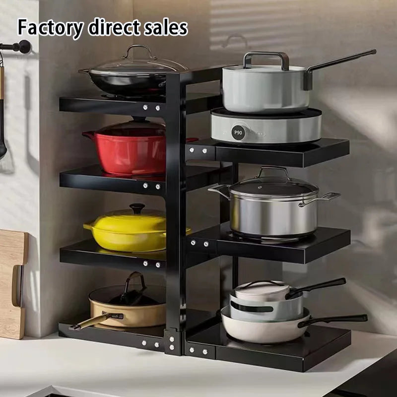 Multi-Layer Kitchen Pot Rack Adjustable Under Sink - Check It