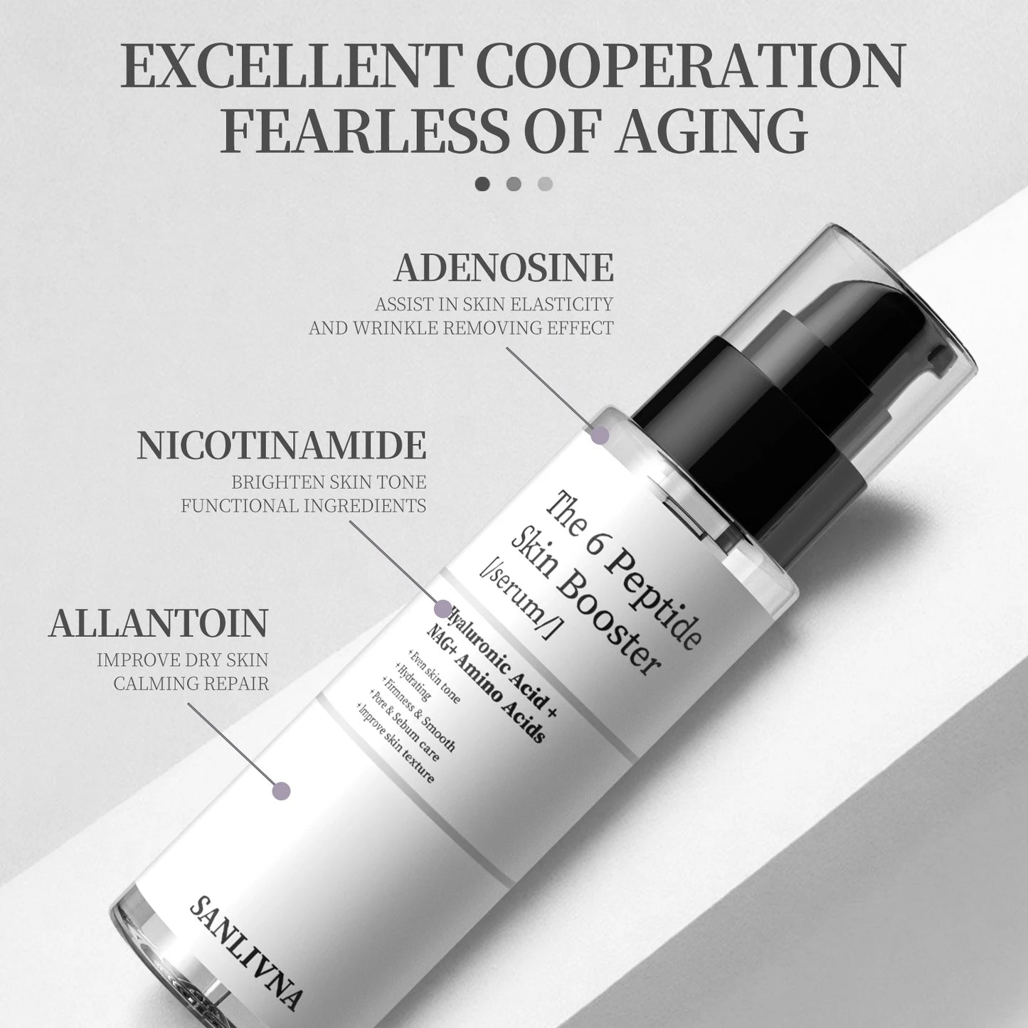 6 Peptide Essence Facial Refreshing Skin Care Set Contains Collagen to Improve Fine Lines, Brighten Skin, Moisturize and Nourish - Check It