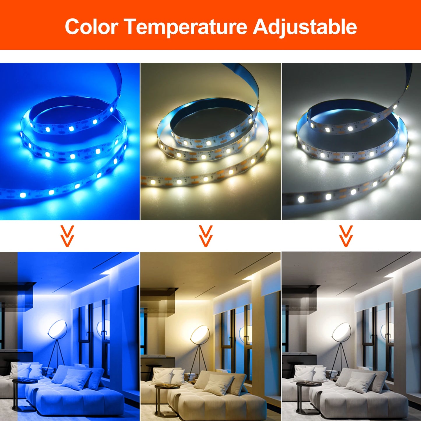 5V USB Led Strip Light SMD 2835 60Leds/m Flexible Ribbon Tape TV Background Lighting 1M 2M 3M 5M LED String Light Room Decor - Check It